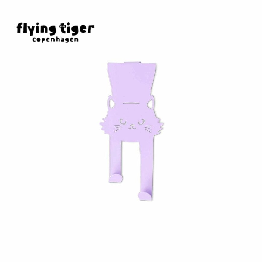 出所：Flying Tiger Copenhagen ドアハンガー（ネコ）・紫