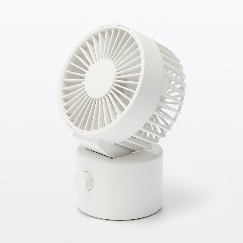 出所：無印良品公式　首振り機能付き　コードレスデスクファン