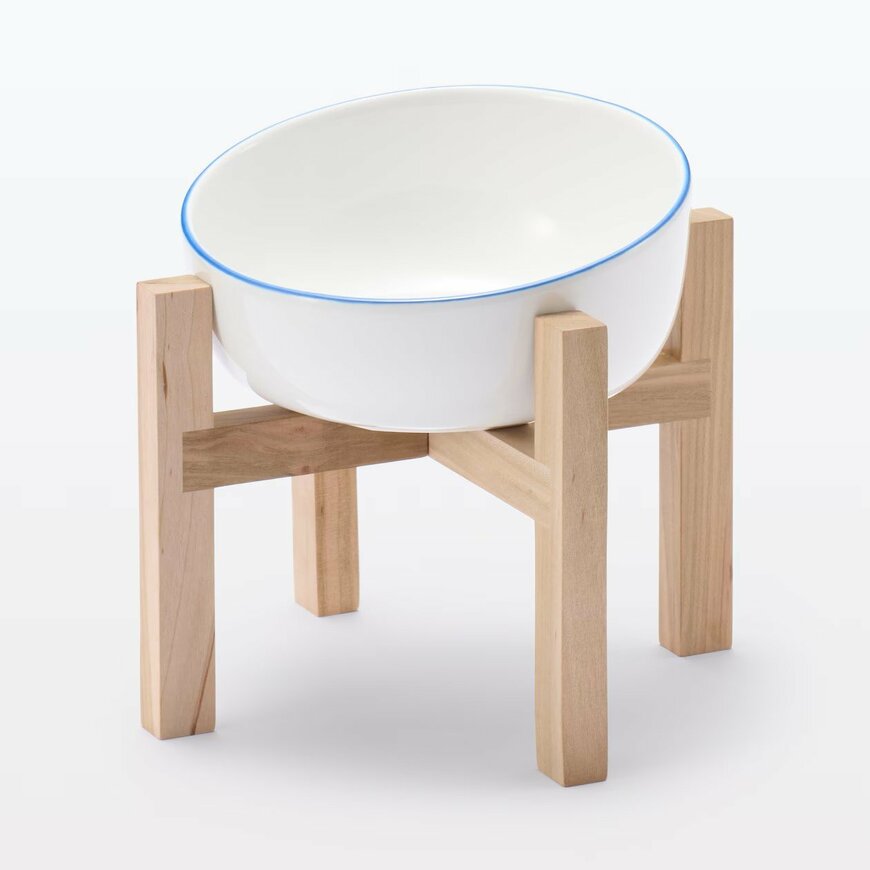 磁器 ペット用フードボウル 小