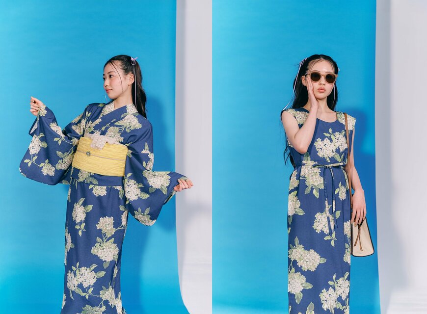 イオン公式　レディス ノースリワンピゆかた 2点セット　画像