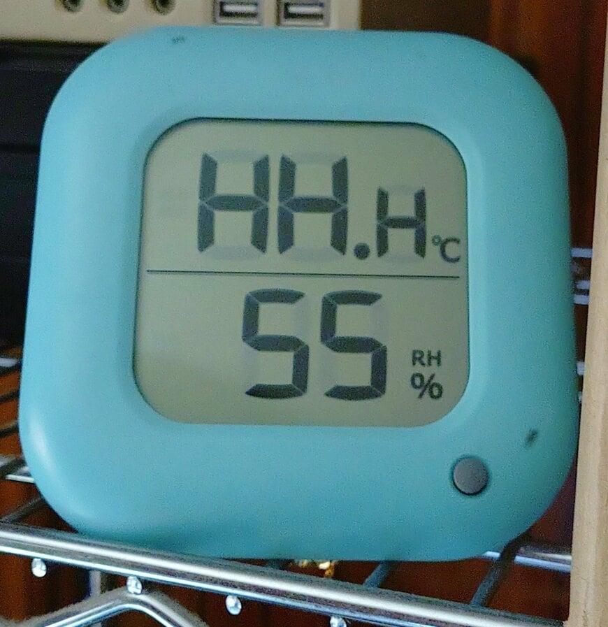 測定不可となった温度計