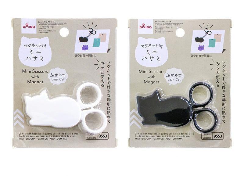 ダイソー、ミニハサミ(ふせネコ、マグネット付)商品画像