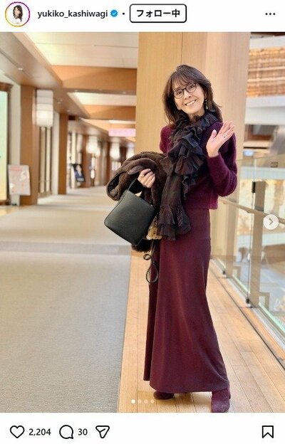 柏木由紀子のInstagram投稿