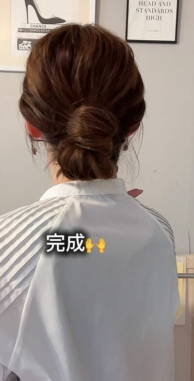40秒でお団子ヘアが完成