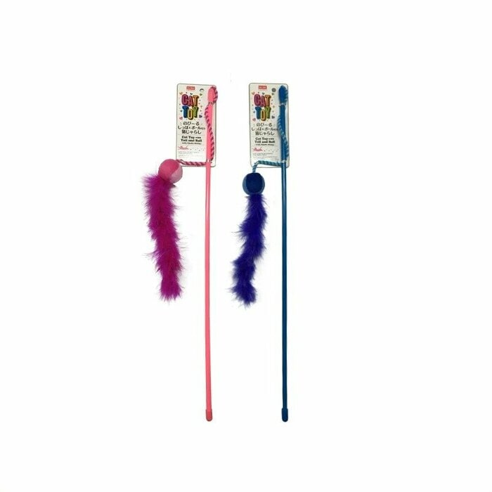 「ひもが伸びる猫じゃらし（しっぽ付き、ボール）」