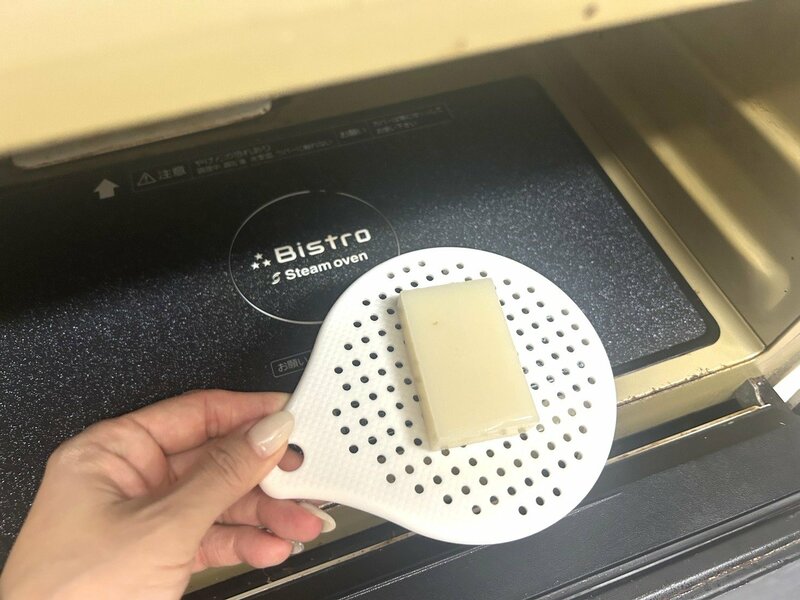 【ダイソー】餅トレー（電子レンジ専用）筆者撮影写真