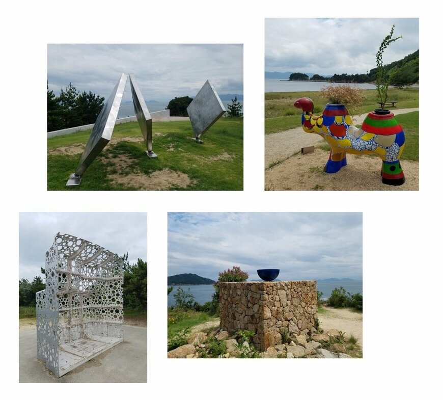 直島に展示されている芸術作品の一部