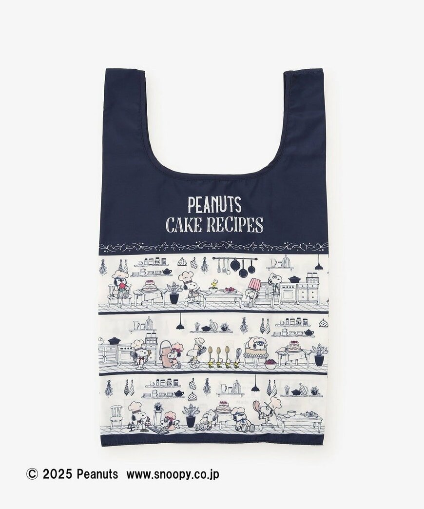 アフタヌーンティー公式　ポケッタブルショッピングバッグ/PEANUTS（前）