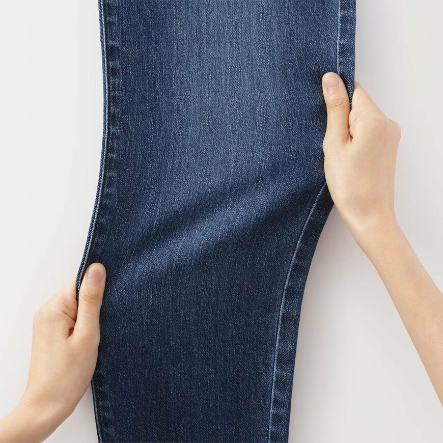 無印良品公式　ストレッチデニムスリムストレートパンツの画像