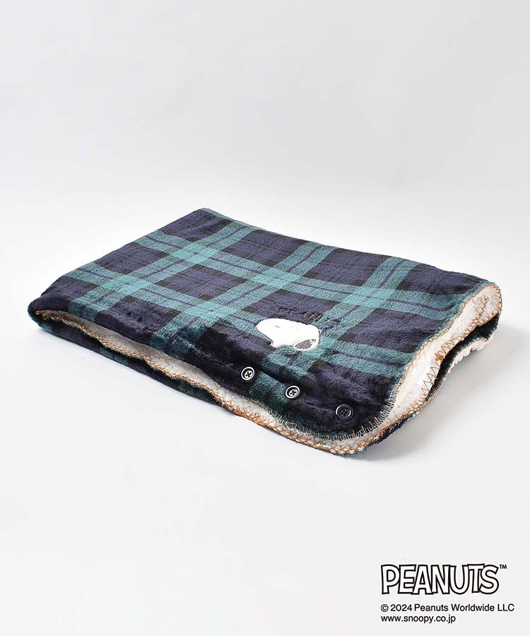 ブルーブルーエ公式 スヌーピーチェック4WAYケープボレロの画像