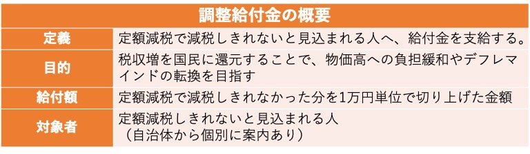 調整給付金の概要