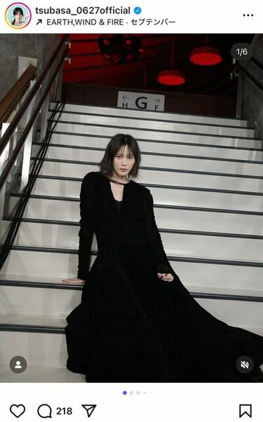 【STAIR】本田翼さん着用＊新品未使用　レーススリーブワンピース　ドレス　黒 STAIR クラシックドレス本田翼着用