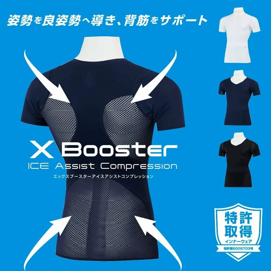 出所：ワークマン公式オンラインストア X1873 エックスブースター冷感半袖Vネック