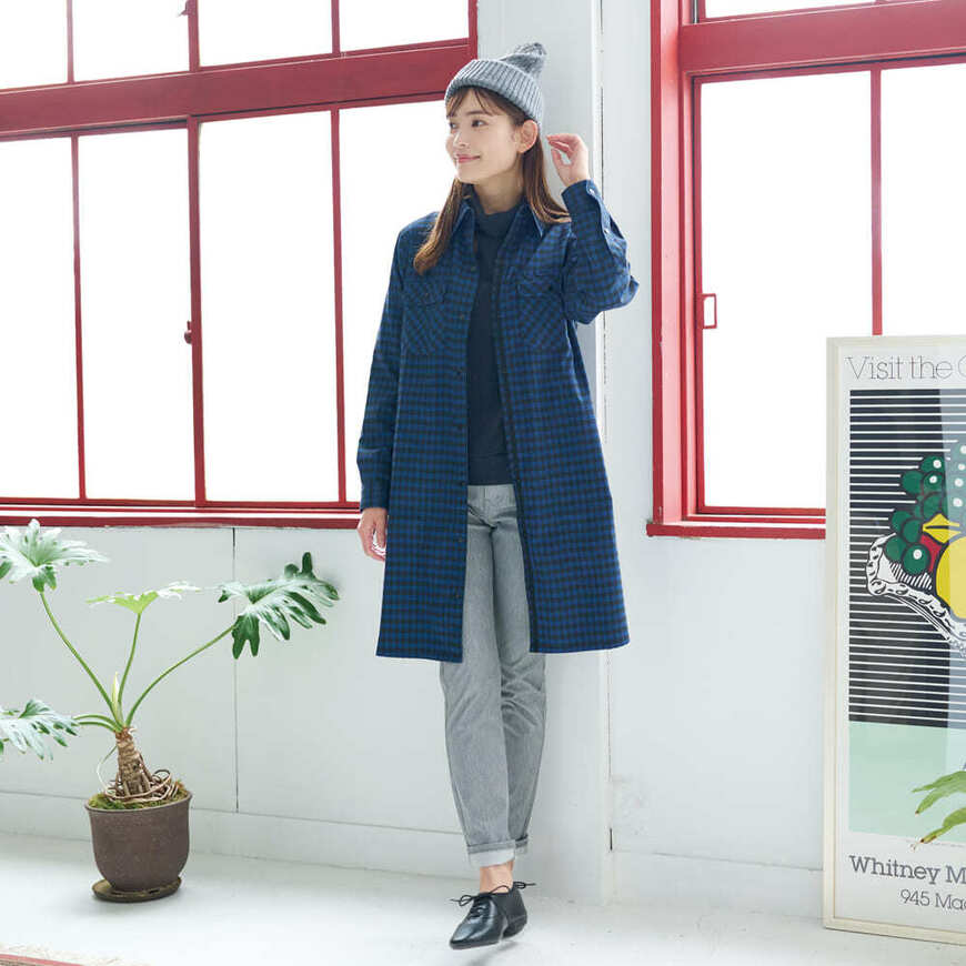 出所：ワークマン公式オンラインストア レディース高撥水ビエラシャツワンピース