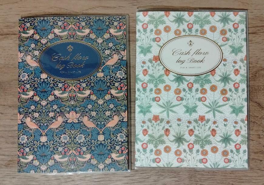 筆者撮影（セリア、B6 かんたん家計簿 ウィリアム・モリス）