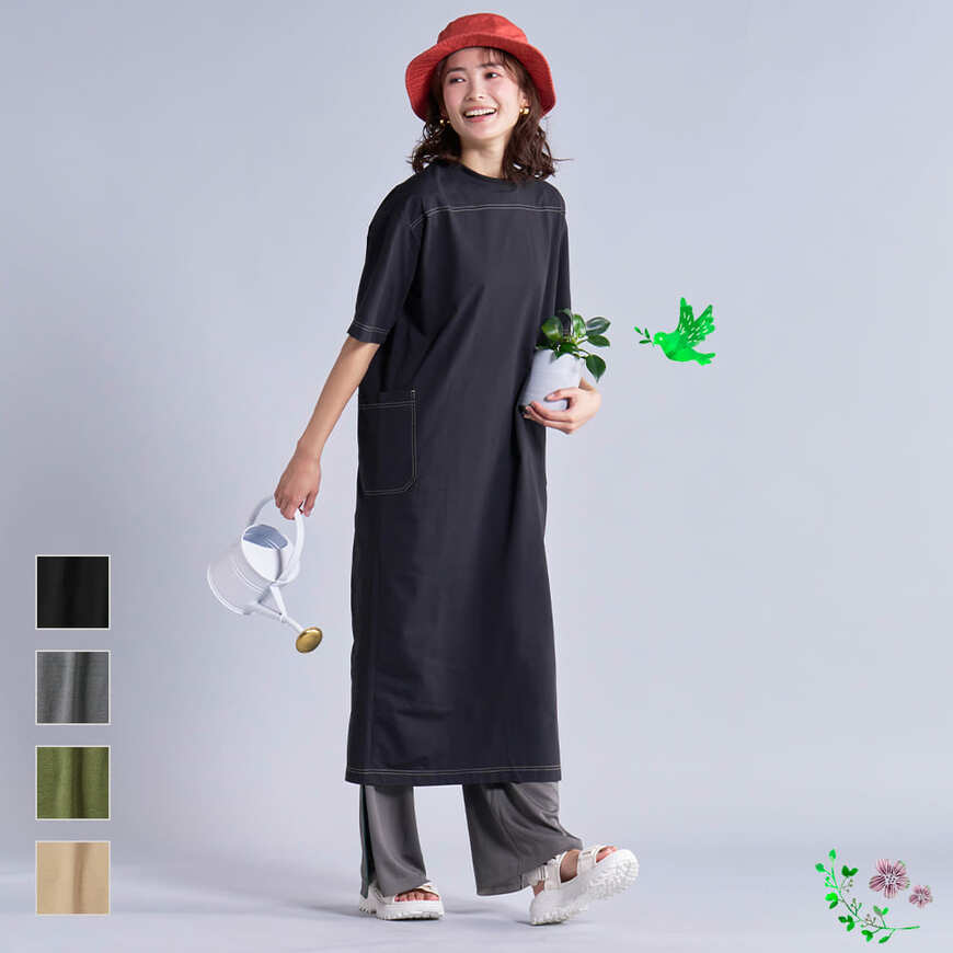 出所：ワークマン公式　レディースニュートラルステッチワンピース