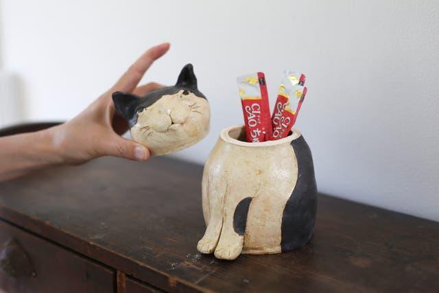 マクアケ、ねこ骨壺画像