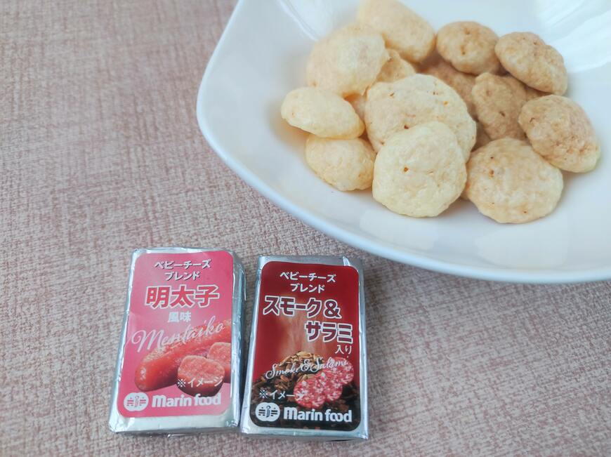 マリンフード株式会社　ベビーチーズブレンド 明太子風味・スモーク＆サラミ入り