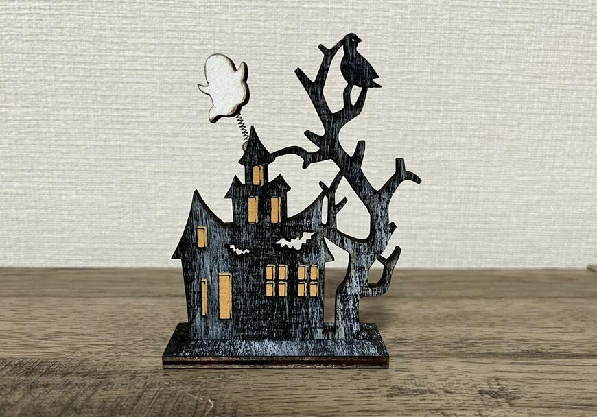 セリア、ウッドハロウィンハウススタンド画像