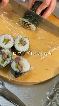 「よく食べる」同棲中の彼に作る〈キンパ弁当〉がボリュームたっぷり＆断面映えで美味しそう！