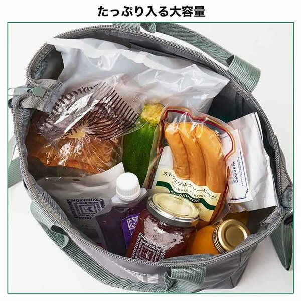 普段のお買い物でも活躍の大容量サイズもうれしいポイントに