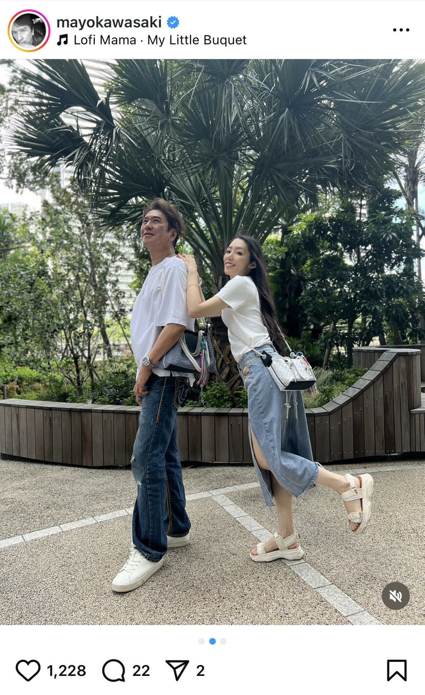 出所：川﨑麻世のInstagram（＠mayokawasaki）参照日：2025年7月29日