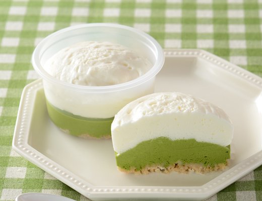 ローソンの新商品：ふわ濃チーズケーキ　抹茶