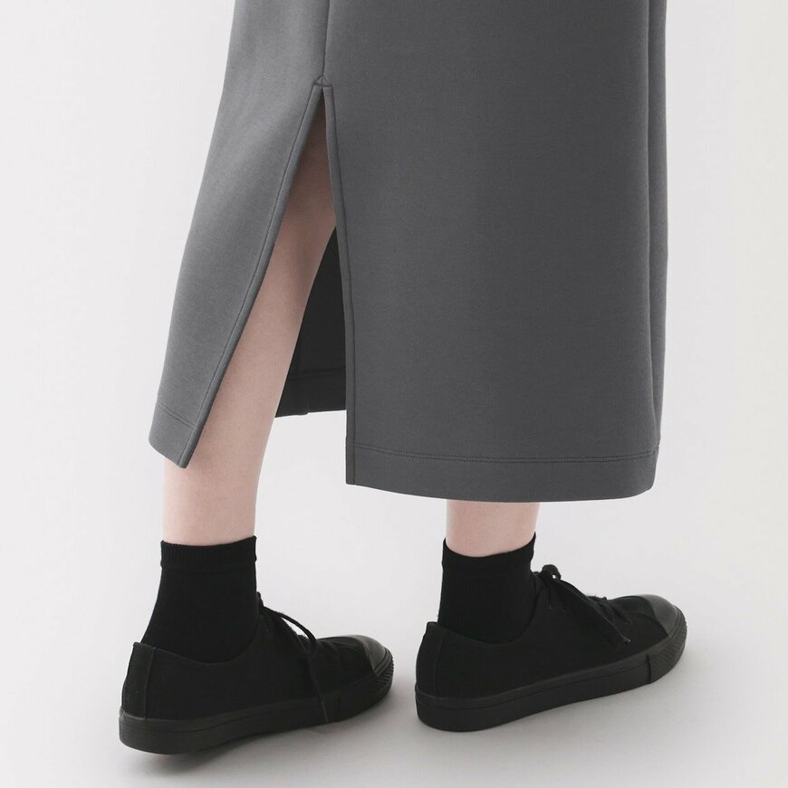 無印良品公式　婦人　二重編みスウェットスカート（スリット）