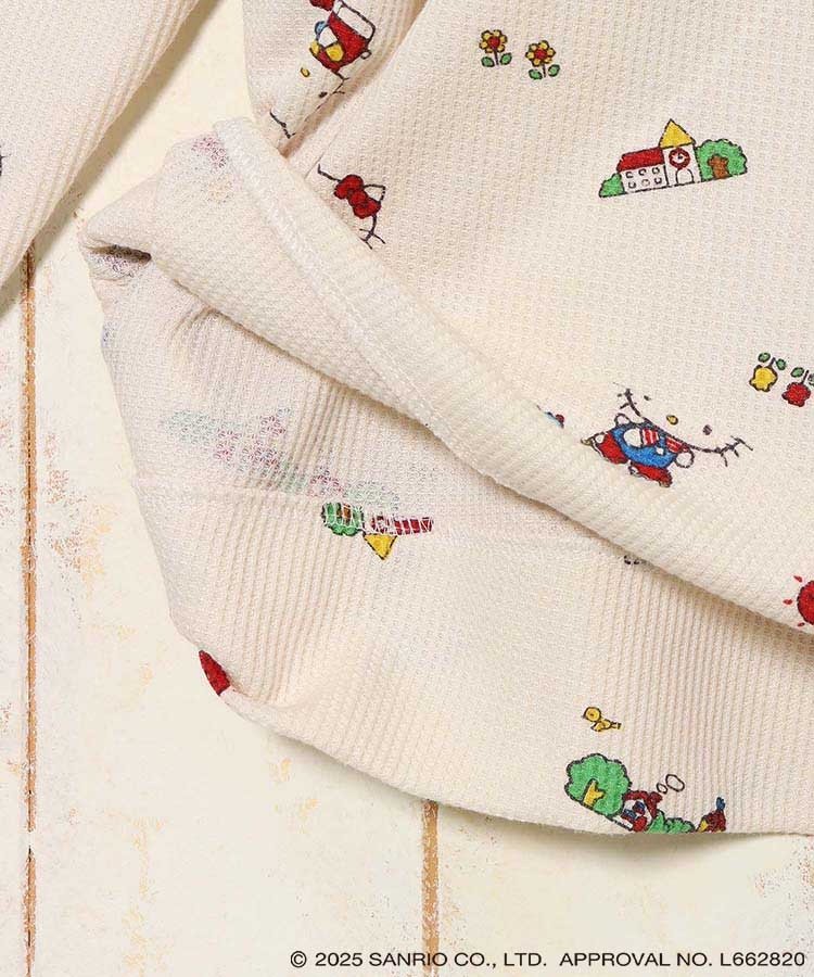 ブルーブルーエ公式　ハローキティワッフルルームウェア上下セット