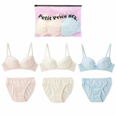 しまむらパーク レディース ハッピーバッグ ノンワイヤーブラジャー+ショーツ 3組セット商品画像