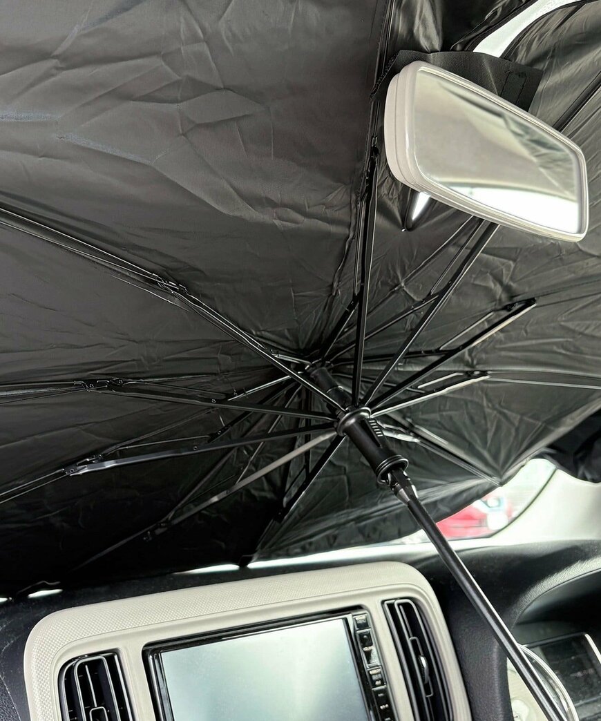 傘を開くようにシートを広げるだけで覆えます