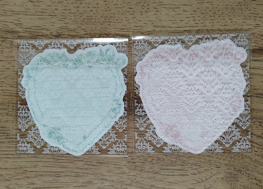 筆者撮影（セリア、ミニレターセット 4セット ロマンティックファンタジー）