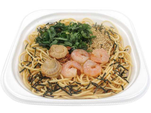 ホタテと海老のバター醤油パスタ