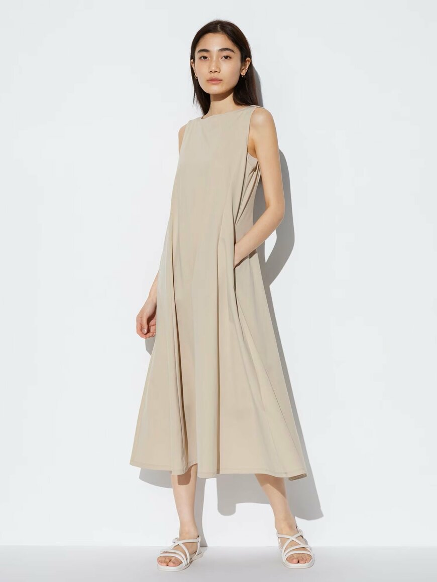 ユニクロ、ウルトラストレッチエアリズムワンピース画像