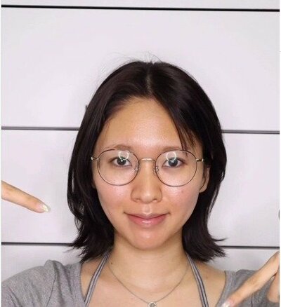 新垣結衣さん風メイクに変身する前の姿