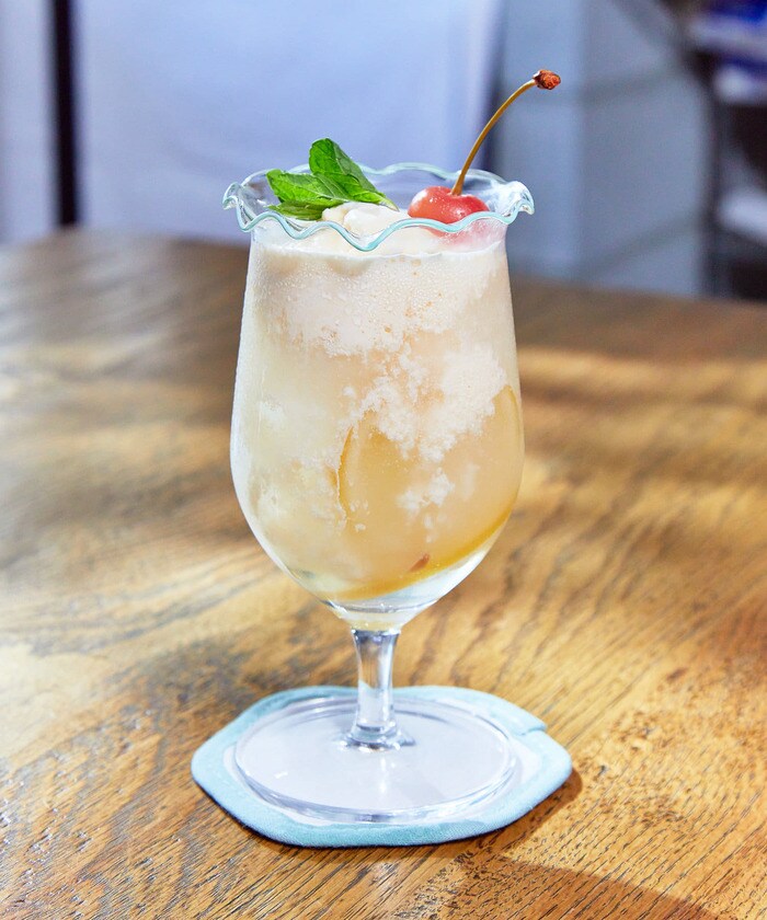 リムカラーガラスパフェグラス