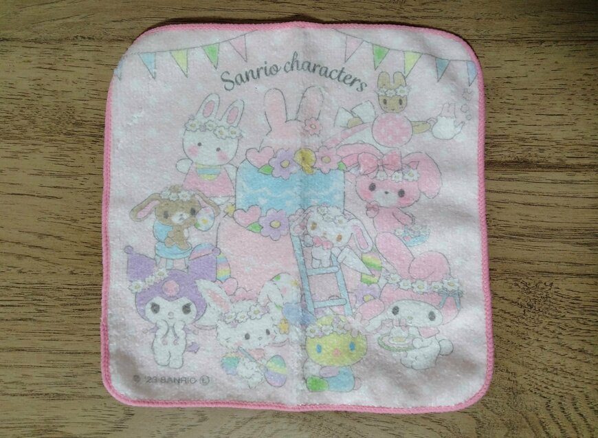 筆者撮影（セリア、ハンドタオル M/X スプリングガーデン）