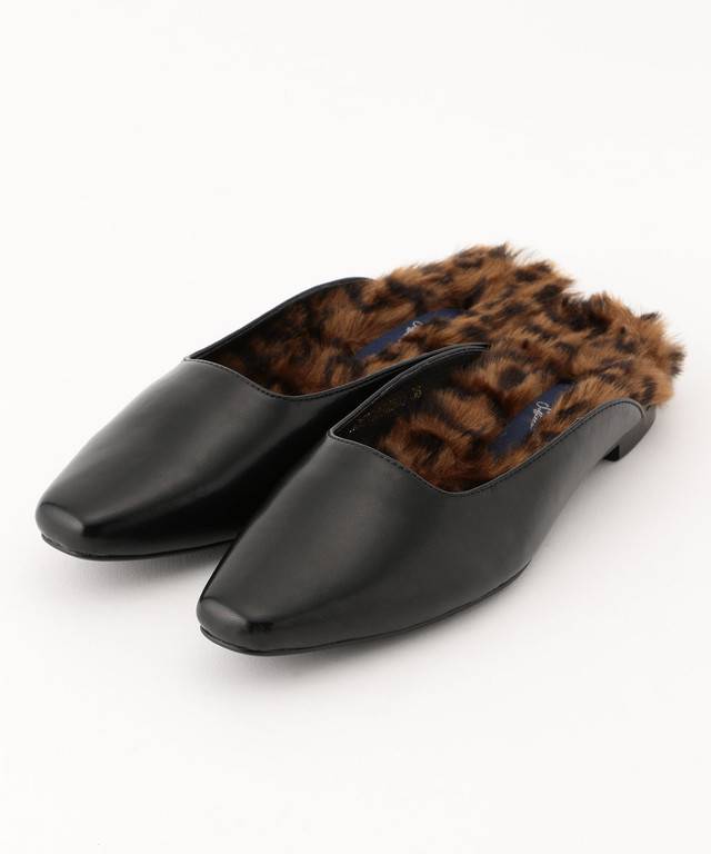 Soffitto - ファー付きミュールパンプス ¥14,040（税込）