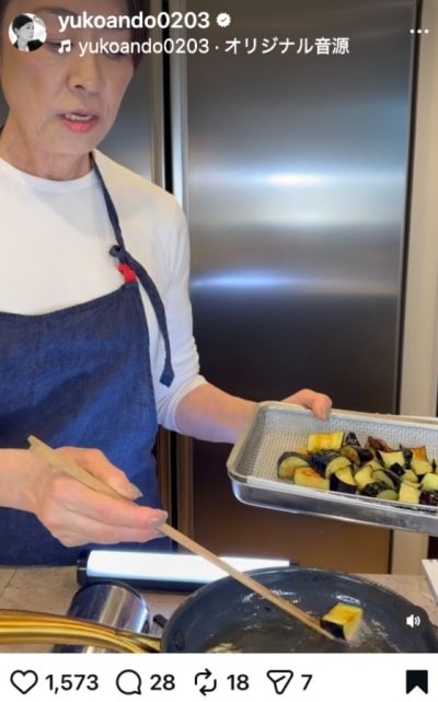 出所：安藤優子のInstagram（＠yukoando0203）参照日：2026年4月9日