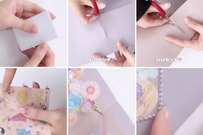 【もう天才】カラーペーパー・折り紙・シールで可愛い「プリンセスメッセージカード」が爆誕　バレンタインにも使える