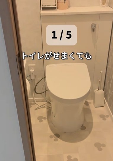 変身前の狭いトイレ