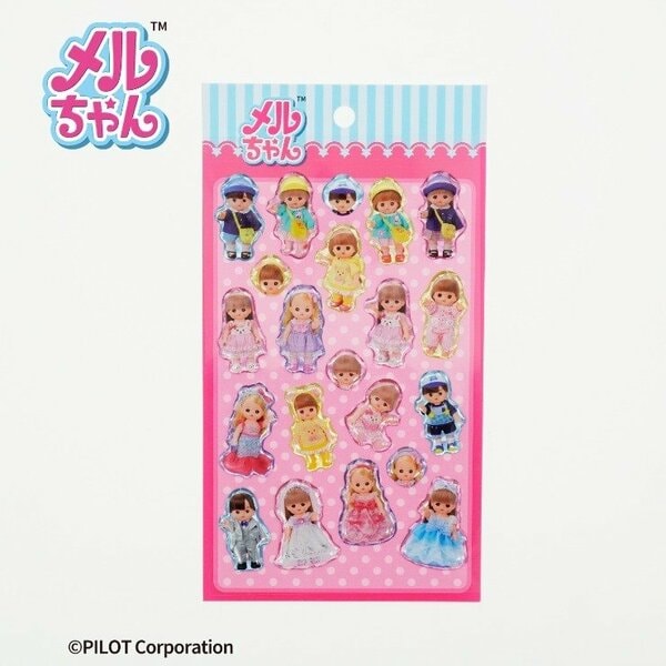どの衣装もかわいい「シールセット(メルちゃん)」(539円(税込))