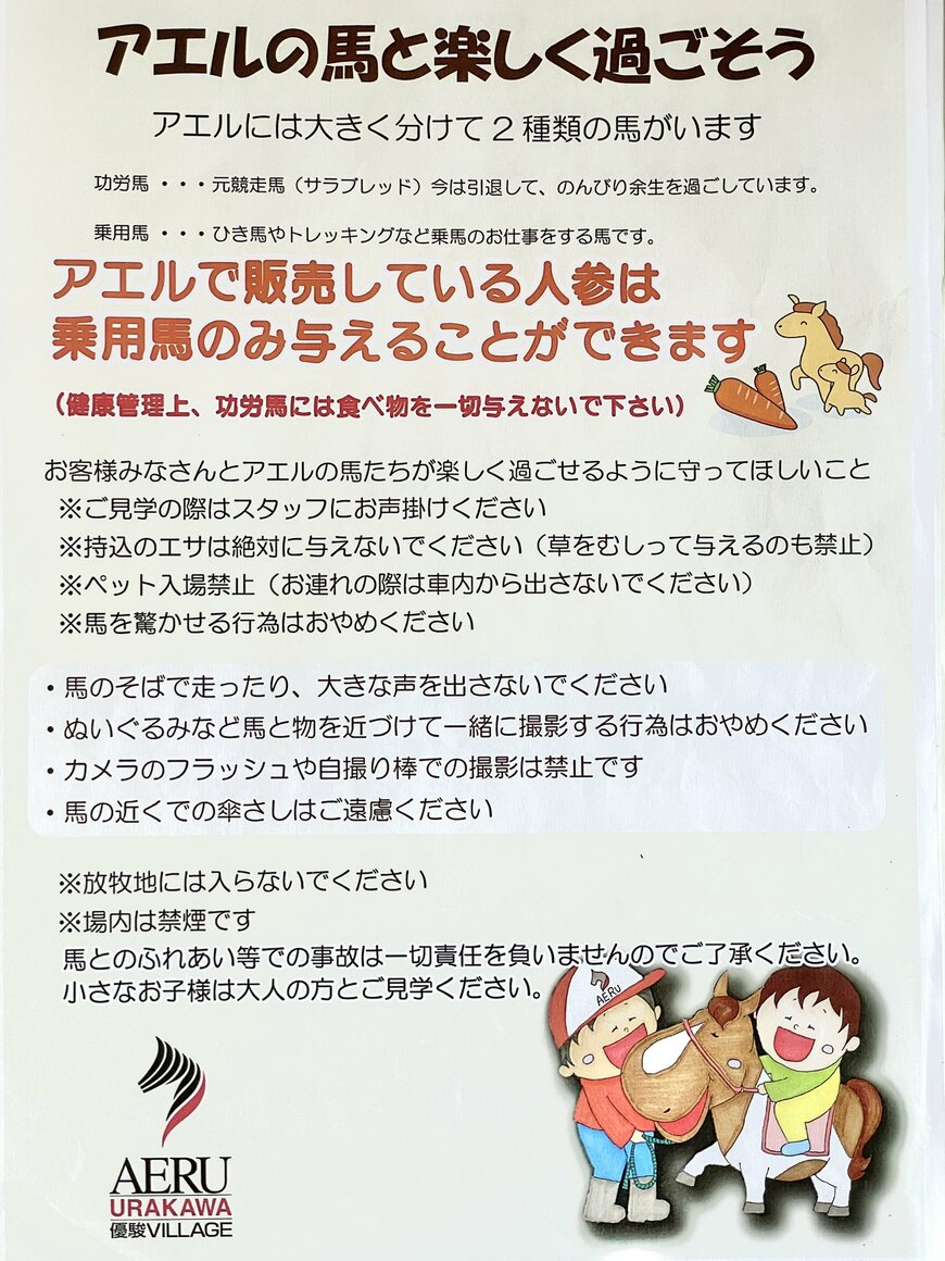 出所：うらかわ優駿ビレッジAERU