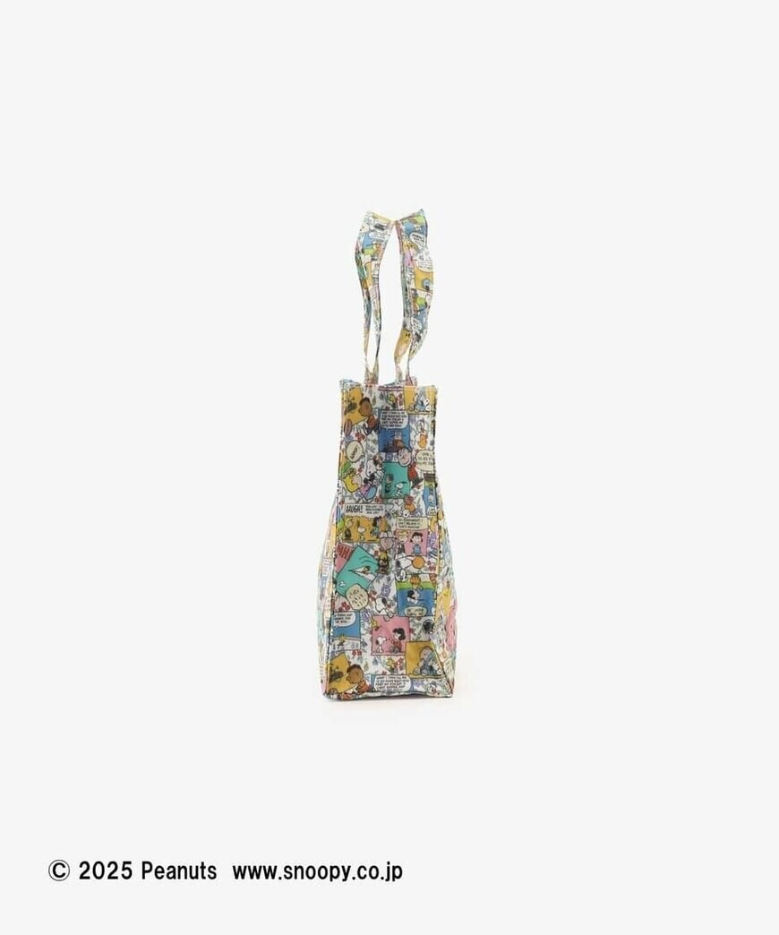 出所：アフタヌーンティー公式　スクエアミニトートバッグ／リバティプリント／PEANUTS　ブルー