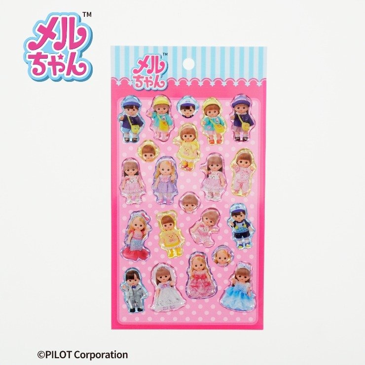 どの衣装もかわいい「シールセット（メルちゃん）」（539円（税込））
