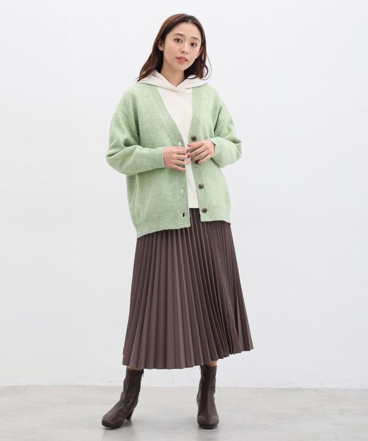 出所：ハニーズ公式通販 メランジVネックカーデ