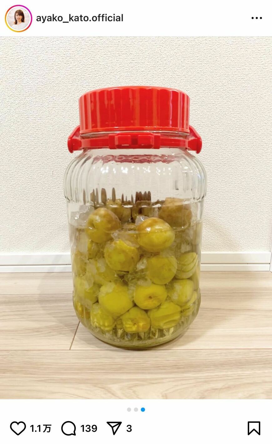 出所：加藤綾子のInstagram（＠ayako_kato.official）参照日：2025年7月4日