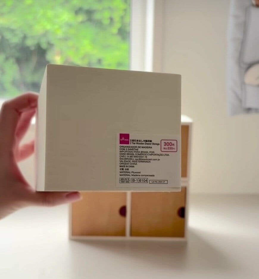 【100均DIY】貼るだけ簡単DIY！ダイソーの「2段引き出し木製収納」を使って、韓国ライクな「シェルフ収納」を作る