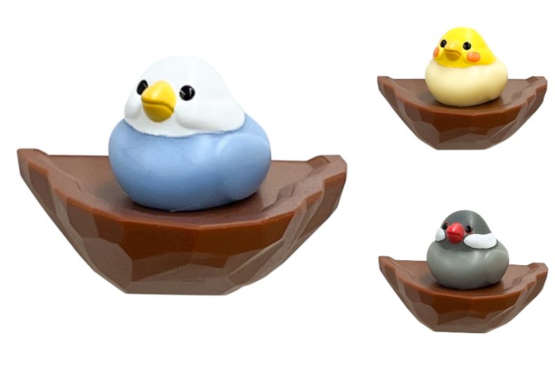 出所：ヴィレッジヴァンガード『輪ゴムを収納すると巣ができていく！？【トリの巣輪ゴムホルダー】』