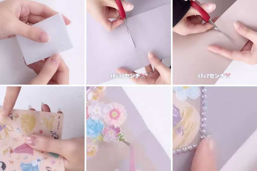 【もう天才】カラーペーパー・折り紙・シールで可愛い「プリンセスメッセージカード」が爆誕　バレンタインにも使える